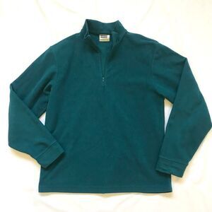 Sahalie Fleece 1/2 Zip Pullover Sweater Womens L / Mens M Teal